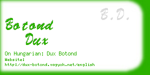 botond dux business card